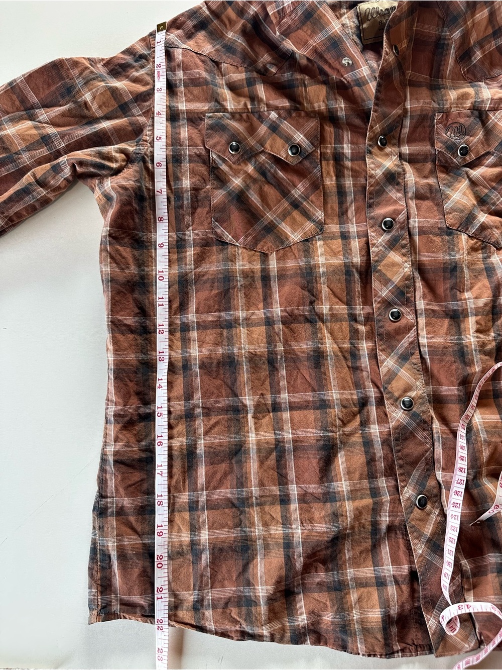 Wrangler Retro Men's Brown and Blue Plaid Button-Down Western 2 Pack - Picture 14 of 16